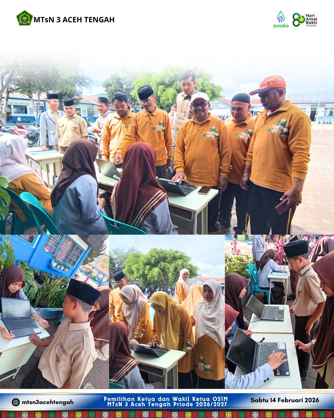 MTsN 3 Aceh Tengah Gelar Pemilihan Ketua dan Wakil Ketua OSIM 2026/2027 Secara Digital
