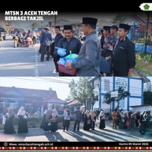 MTsN 3 Aceh Tengah Tebar Berkah Ramadan, 1.000 Takjil Dibagikan
