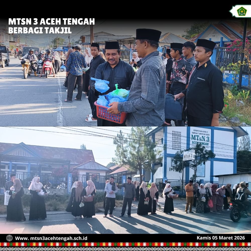 MTsN 3 Aceh Tengah Tebar Berkah Ramadan, 1.000 Takjil Dibagikan