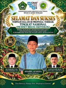 Proposal Riset Siswa MTsN 3 Aceh Tengah Tembus 30 Terbaik OMI